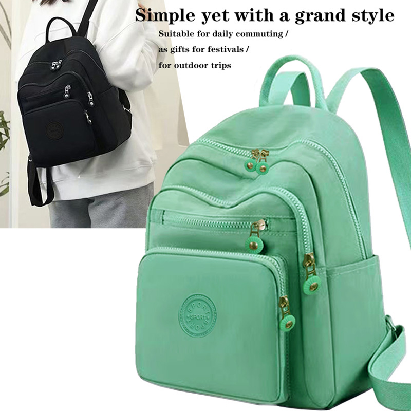 Canvas Backpack Casual - حقيبة ظهر أنيقة متعددة الألوان وحزام