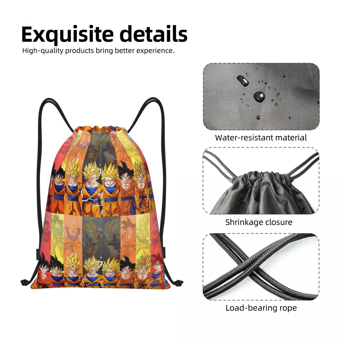 حقائب ظهر مخصصة بتصميم DBZ G-G - مراجعة Drawstring Gym Bag وسعره