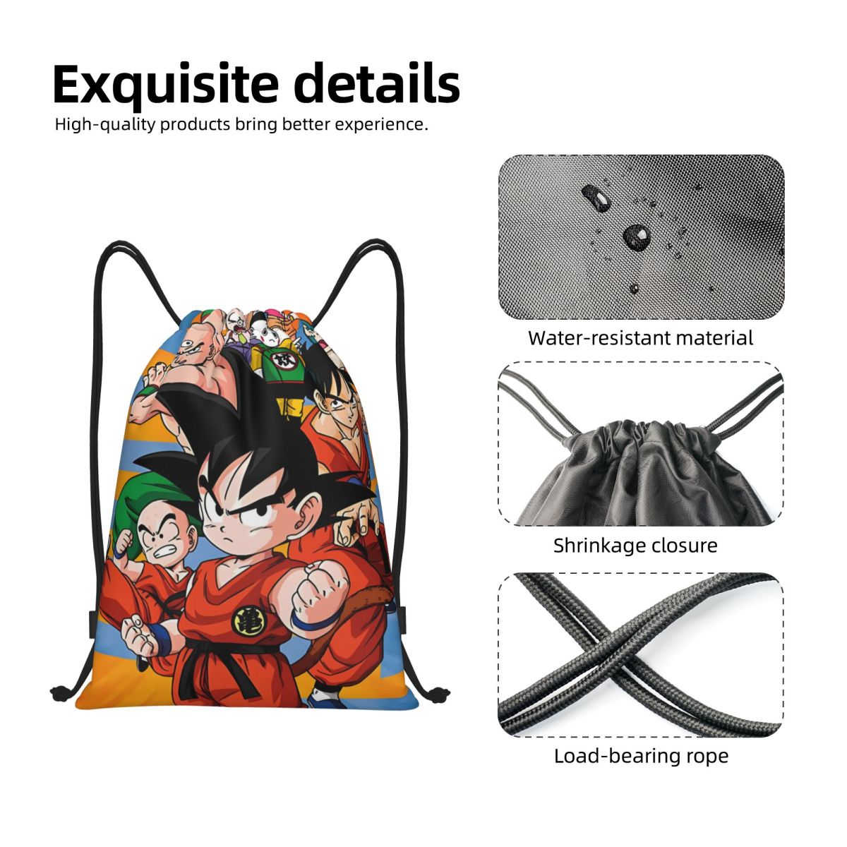 حقائب برباط مخصصة بتصميم DBZ G - مراجعة Drawstring Gym Bag وسعره