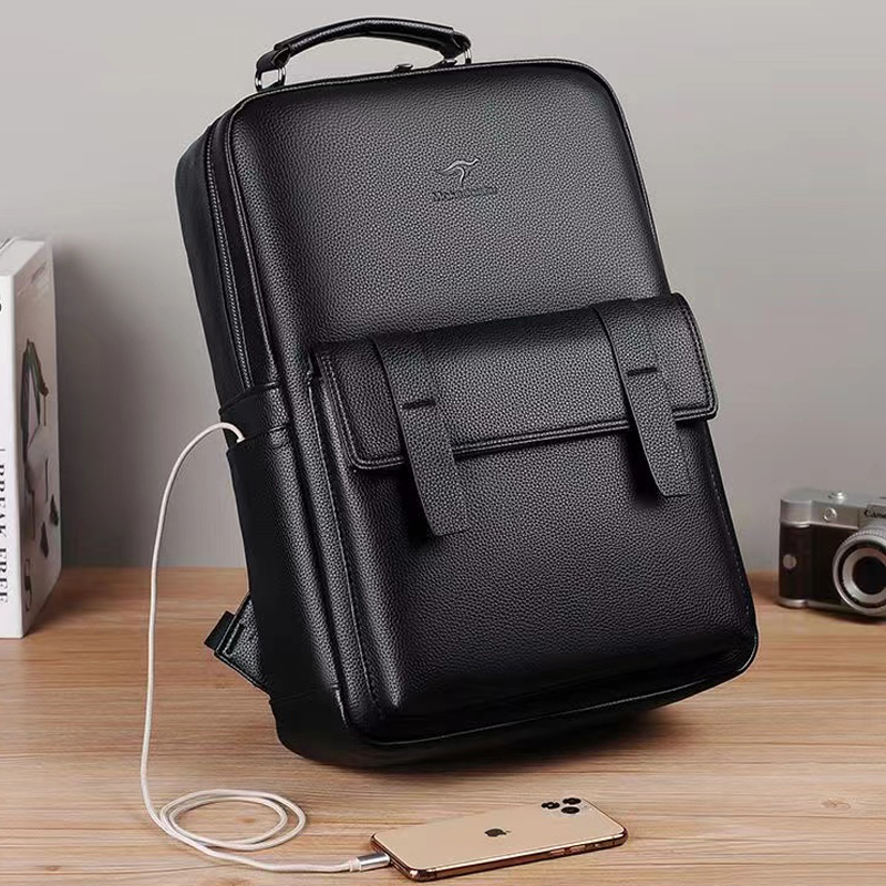 حقيبة ظهر جلدية فاخرة للرجال م - مراجعة Laptop Backpack 15.6 وسعره